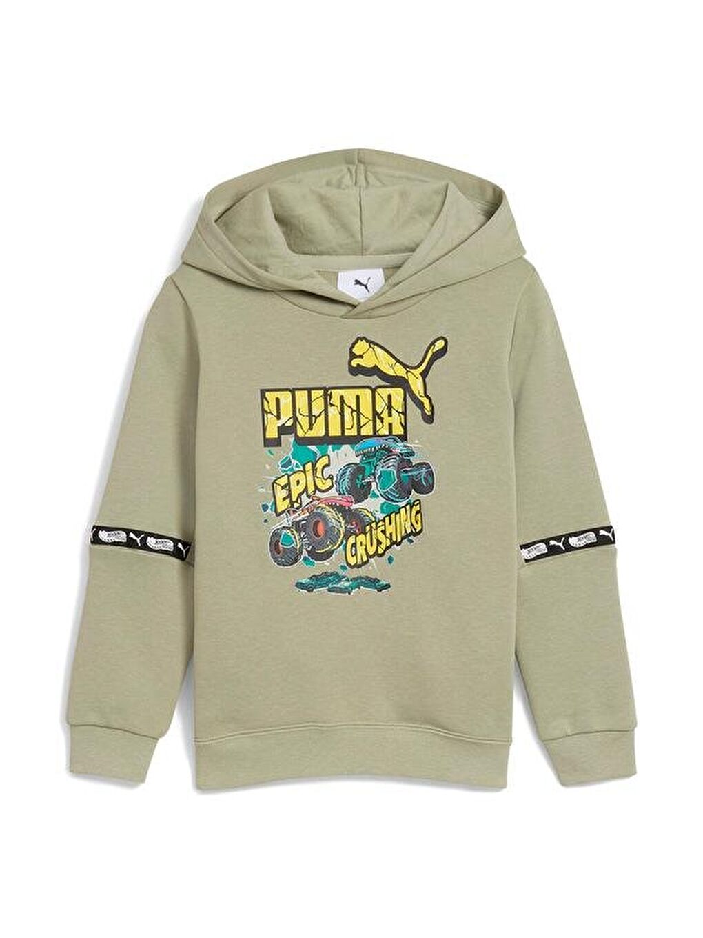 Hot Wheels Çocuk Haki Kapüşonlu Sweatshirt-3