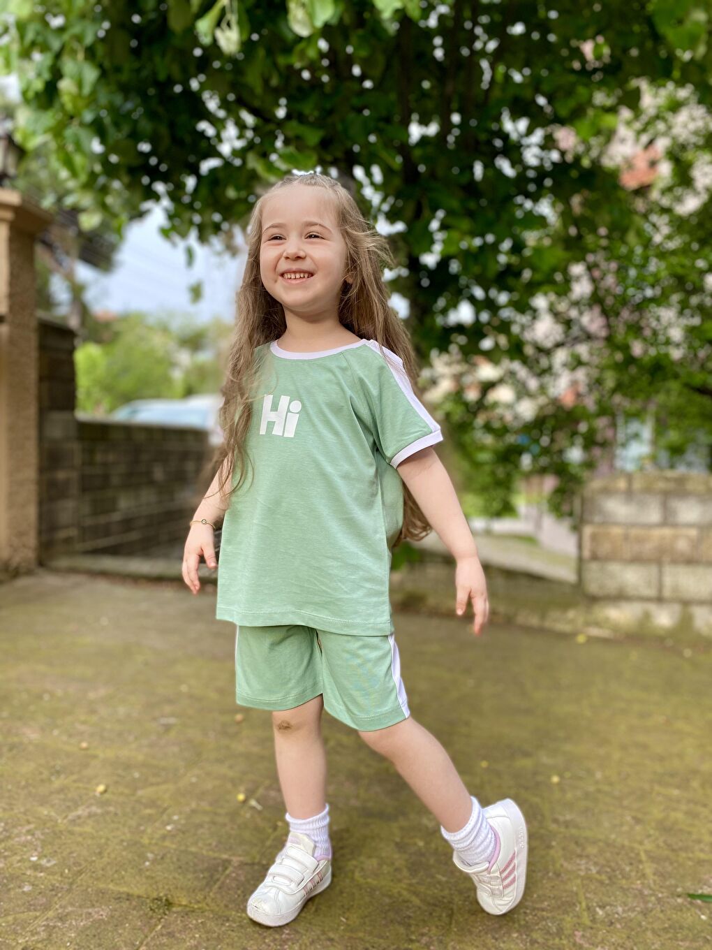 Yeşil Hi Baskılı Oversize Takım-1