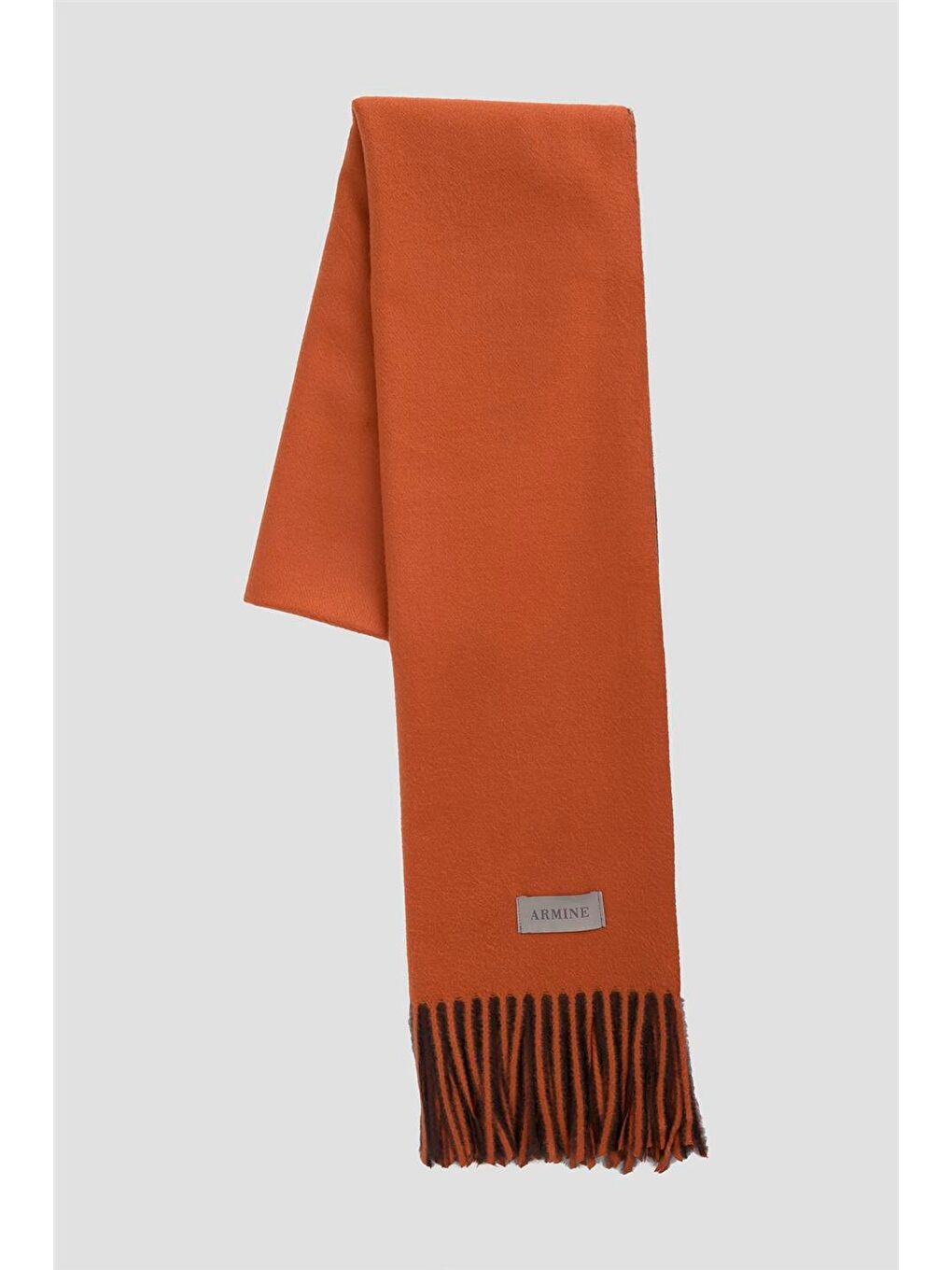 Püsküllü Akrilik Atkı Turuncu