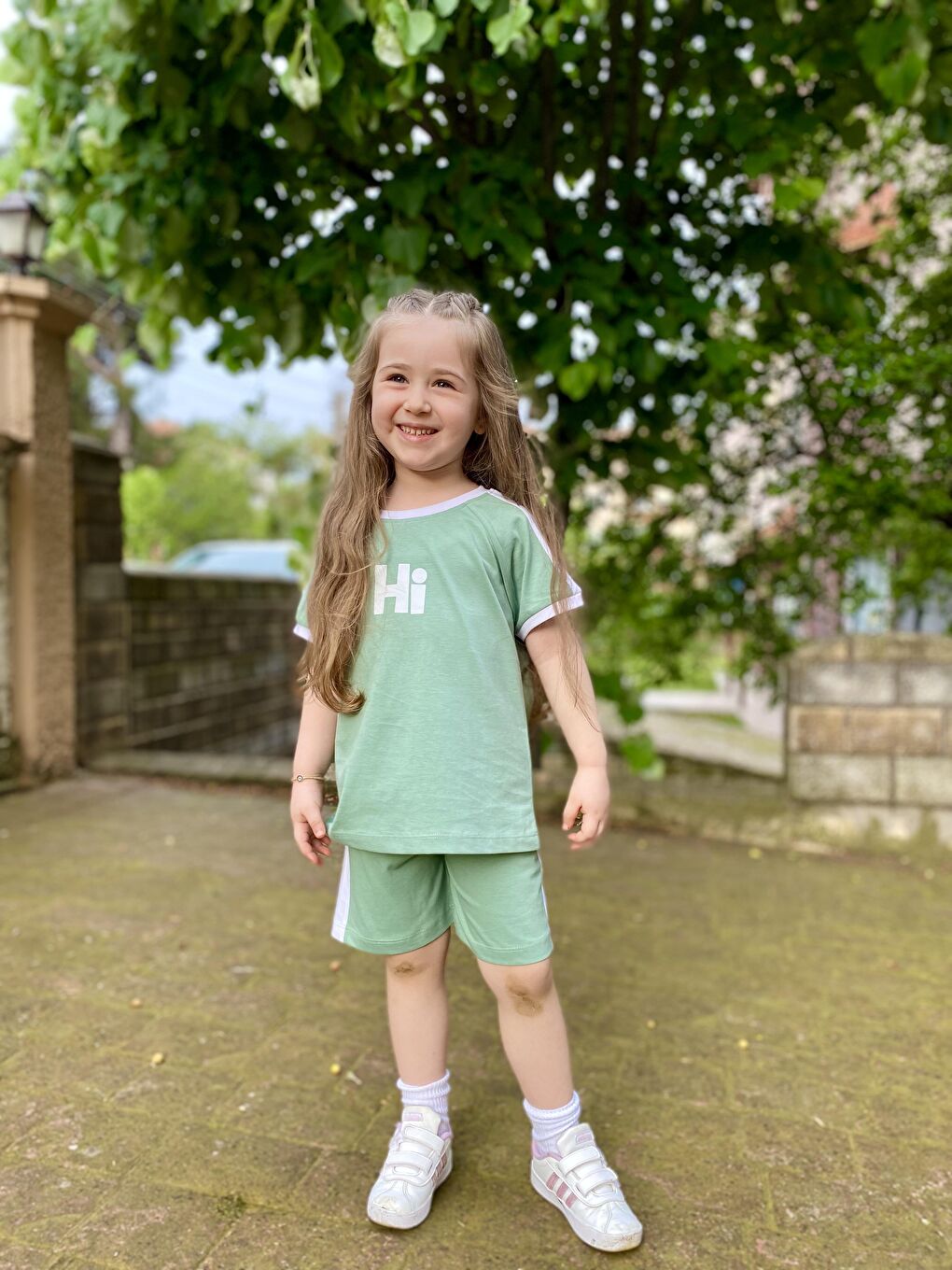 Yeşil Hi Baskılı Oversize Takım-2