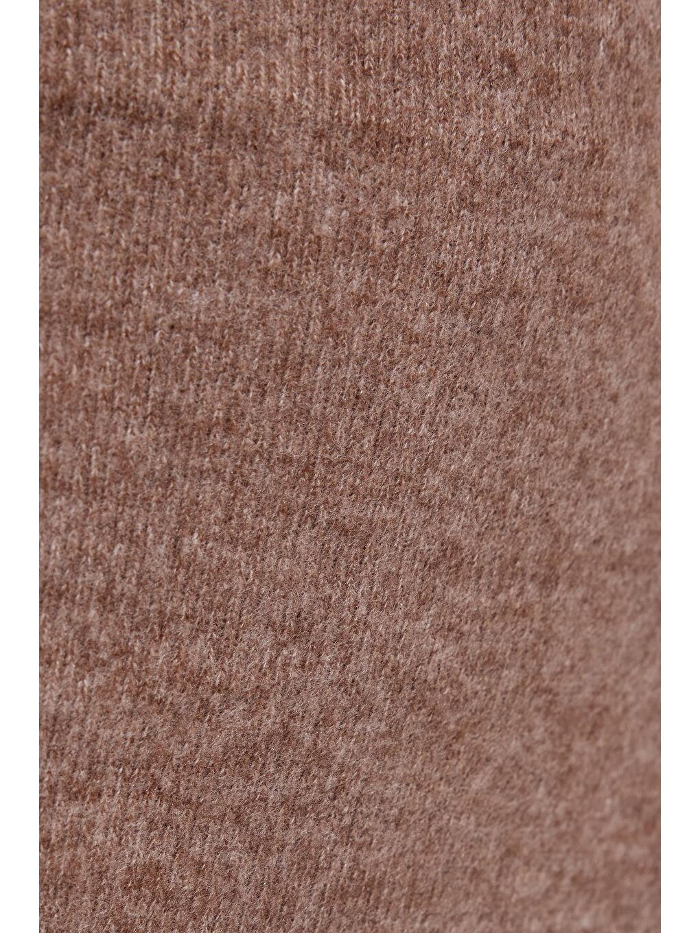 Kadın Slim Fit Dar Kesim Yırtmaçlı Kahverengi Etek-5