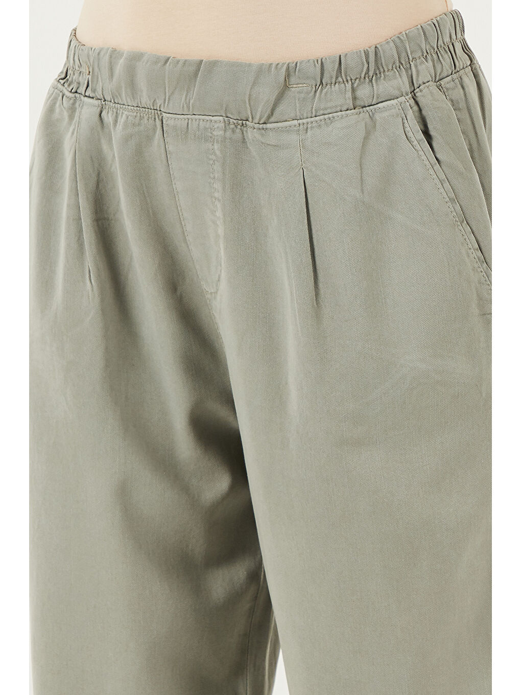 Haki Slim Fit Normal Bel Boru Paça Pantolon 668Yp5372-5