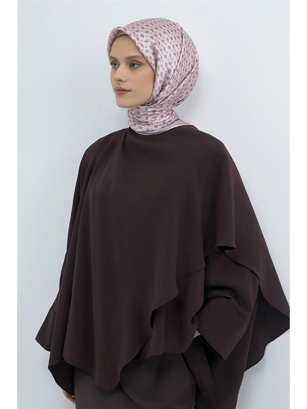 Pembe Saf İpek Twill Eşarp 9548D 04