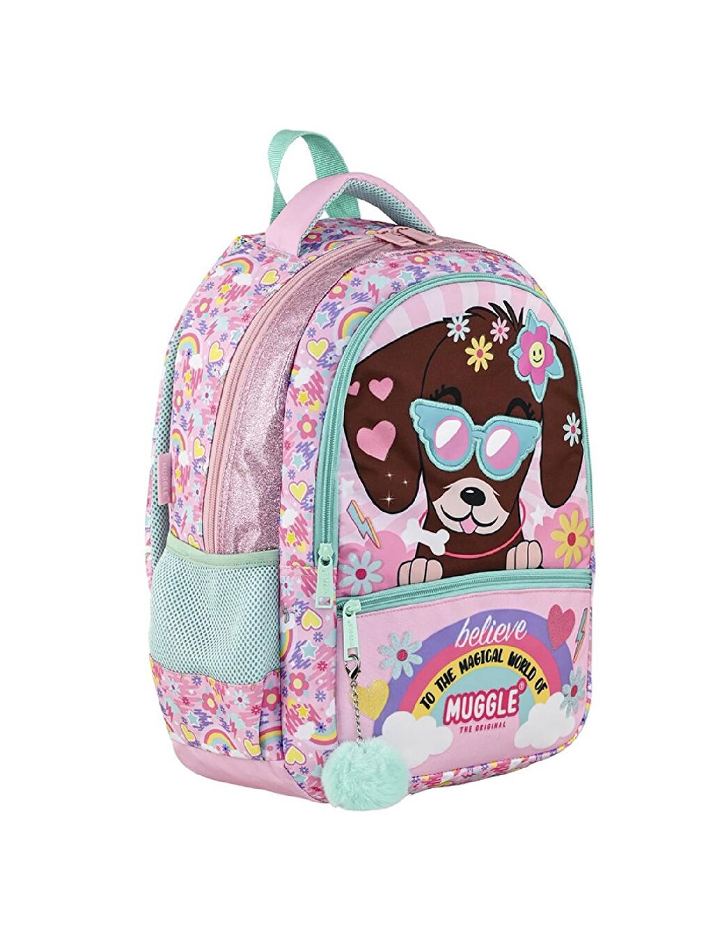 3 Bölmeli Cute Dog Okul Sırt Çantası MU-9008-2