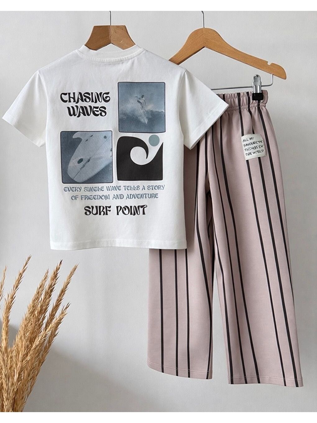 Erkek Çocuk Ekru Baskılı Jogger Pantolonlu Altüst Takım-3