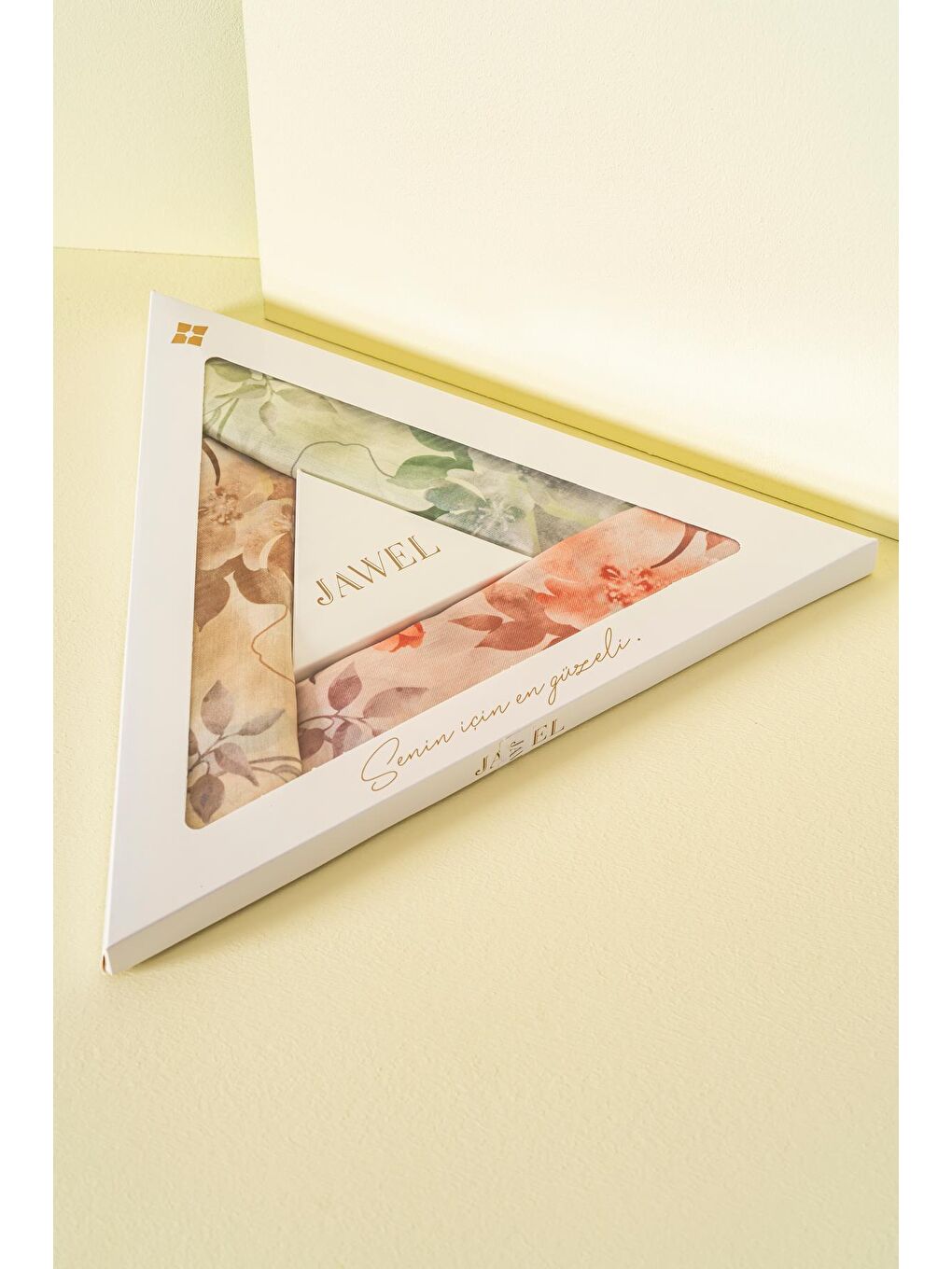 Karışık Kadın Ephedra Soft Eşarp Paketi (Yeşil-Turuncu-Sarı)-1