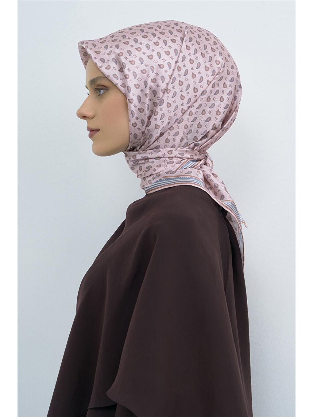 Pembe Saf İpek Twill Eşarp 9548D 04-2