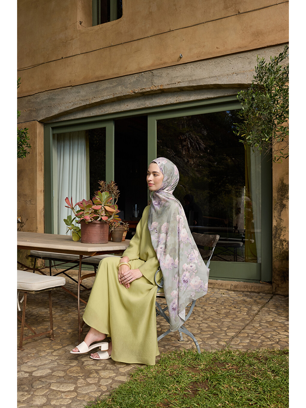 Lila Deluxe Summer Flow Şal Lavanta-3