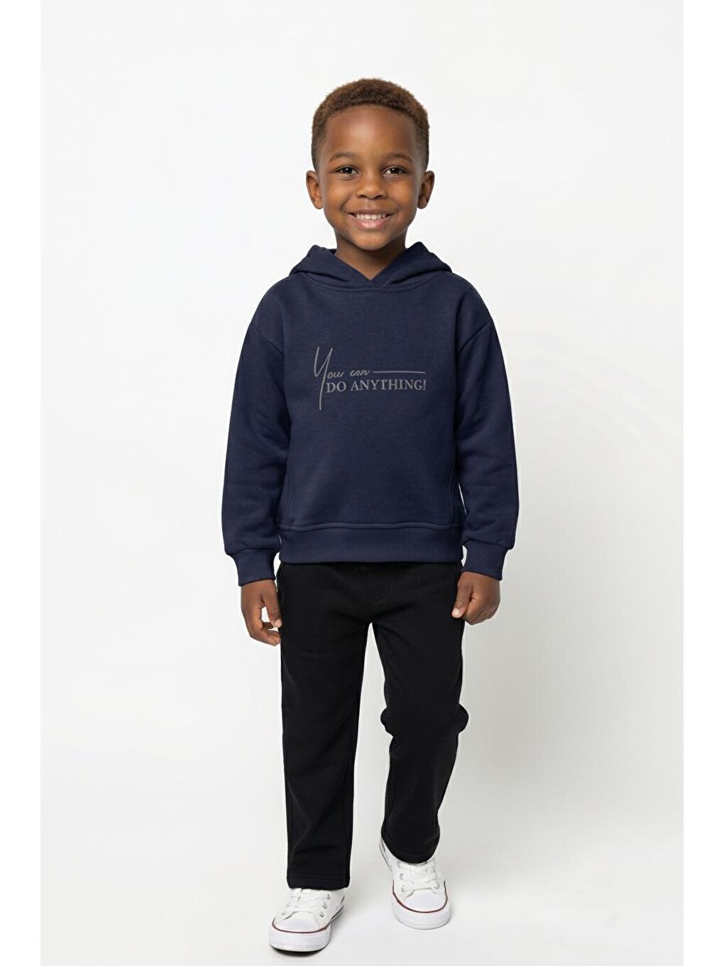 Lacivert Kapüşonlu Kuplu Sweat-2