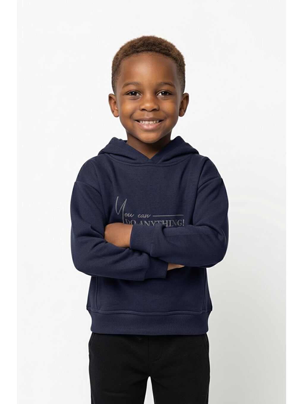 Lacivert Kapüşonlu Kuplu Sweat-3