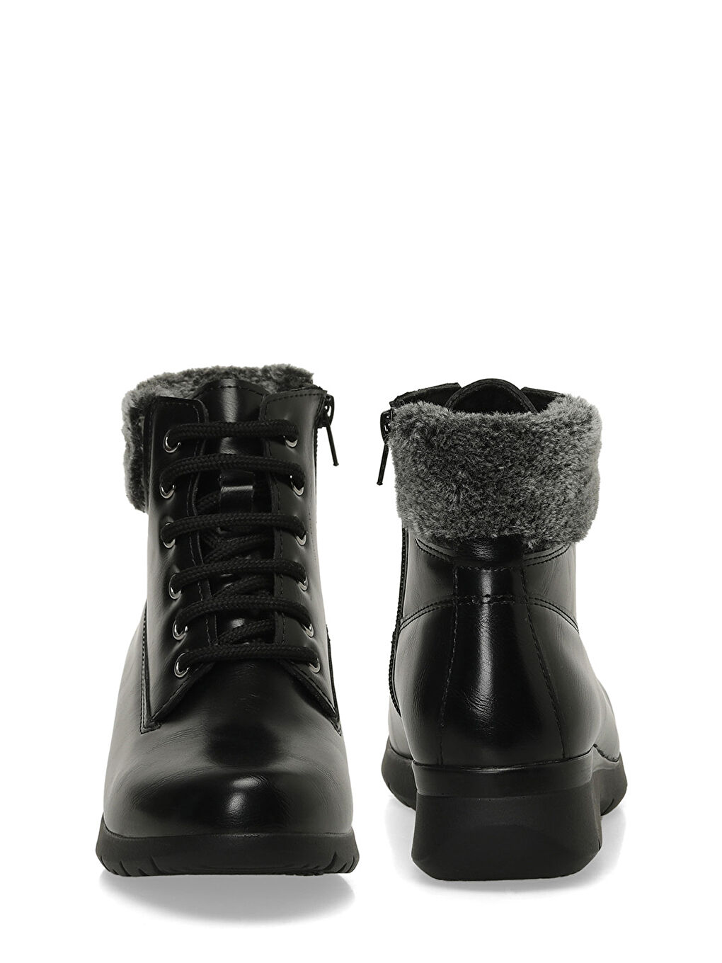 166659.Z4PR Siyah Kadın Düz Bot-4