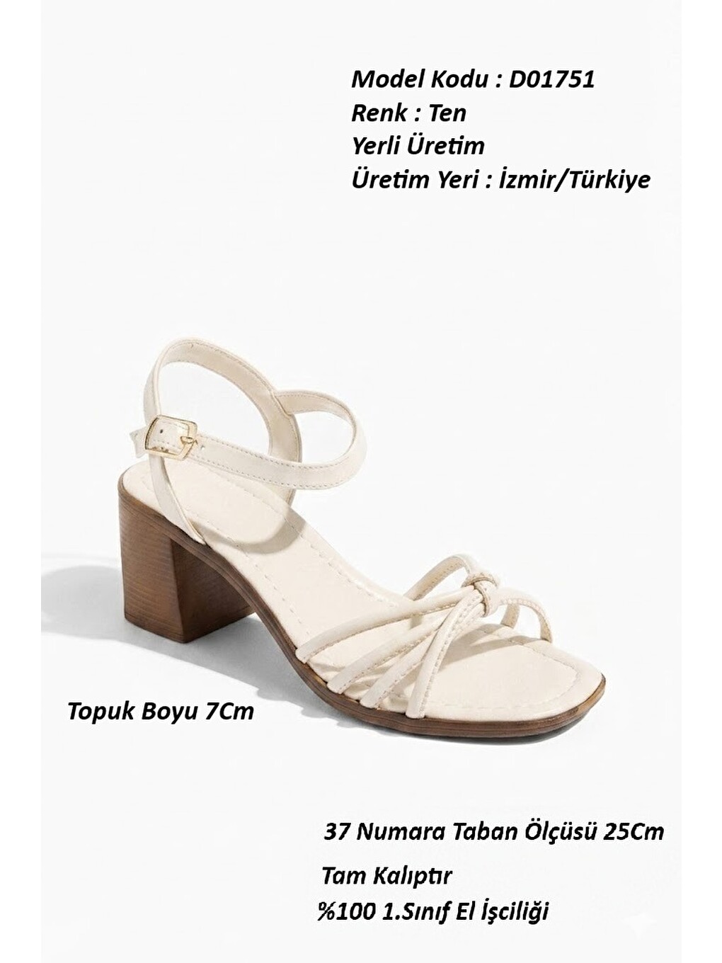 Bej D01751 Günlük Ortopedik Klasik Topuklu Kadın Ayakkabı-1