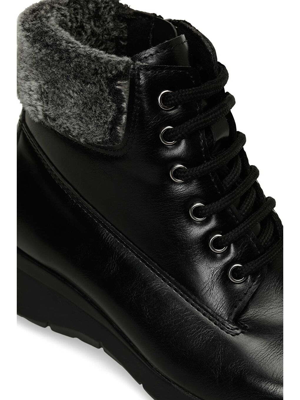 166659.Z4PR Siyah Kadın Düz Bot-6