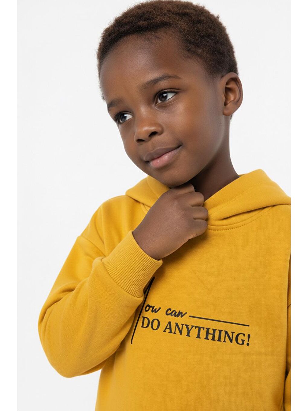 Sarı Kapüşonlu Kuplu Sweat-4