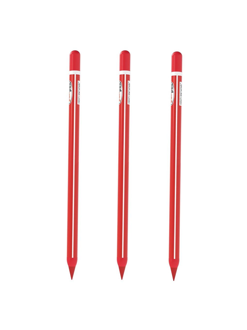 Panpen Renkli Başlık Serisi Bitmeyen Kurşun Kalem Kırmızı Renk (PAN720) 3 Adet