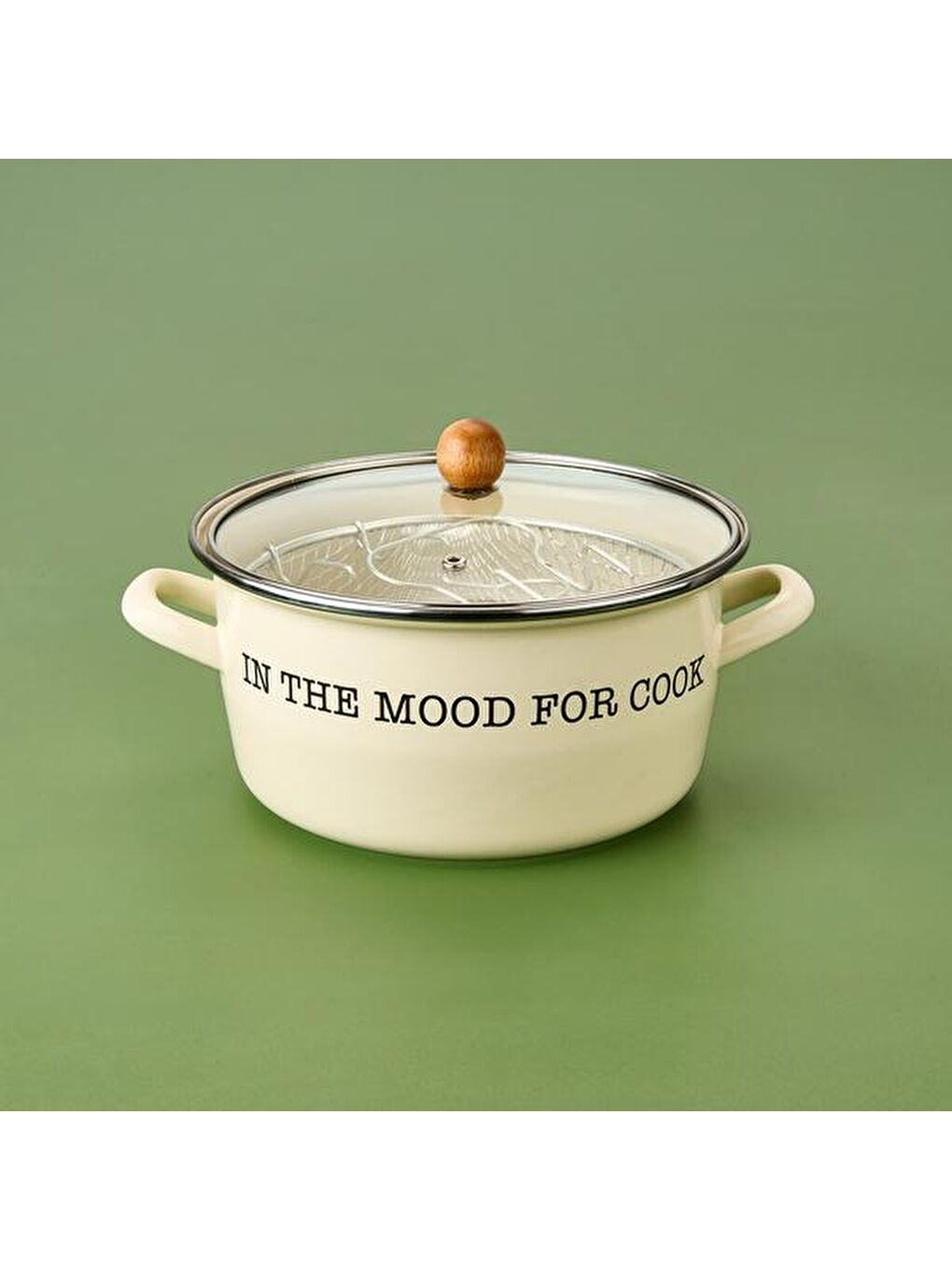 Ekru Emaye Kızartma Tenceresi - Krem - 22 cm-2