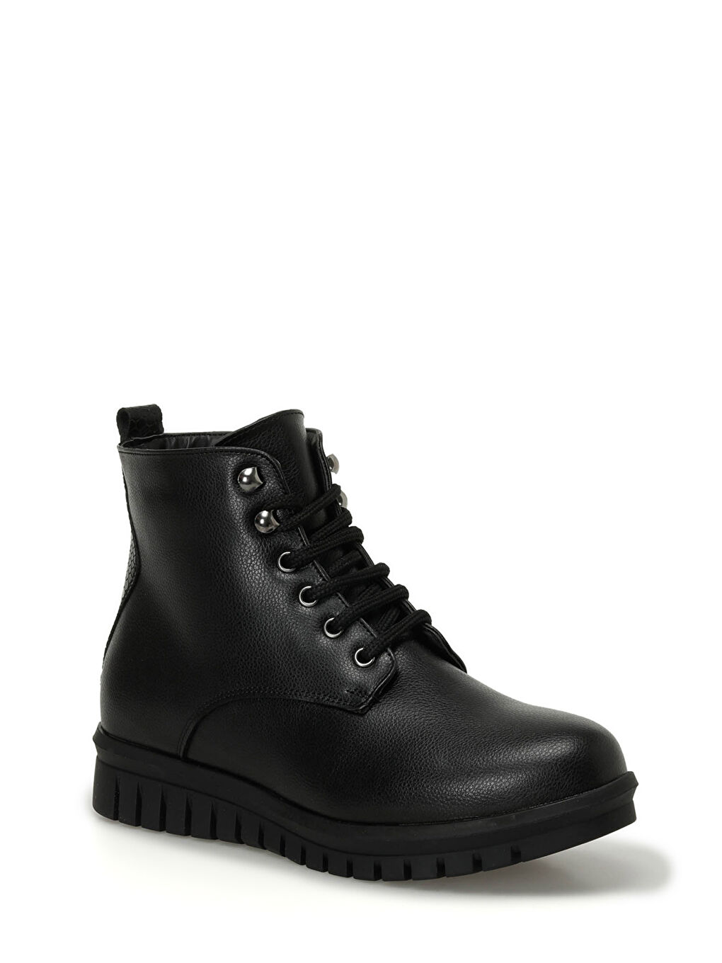 166596.Z4PR Siyah Kadın Düz Bot-1