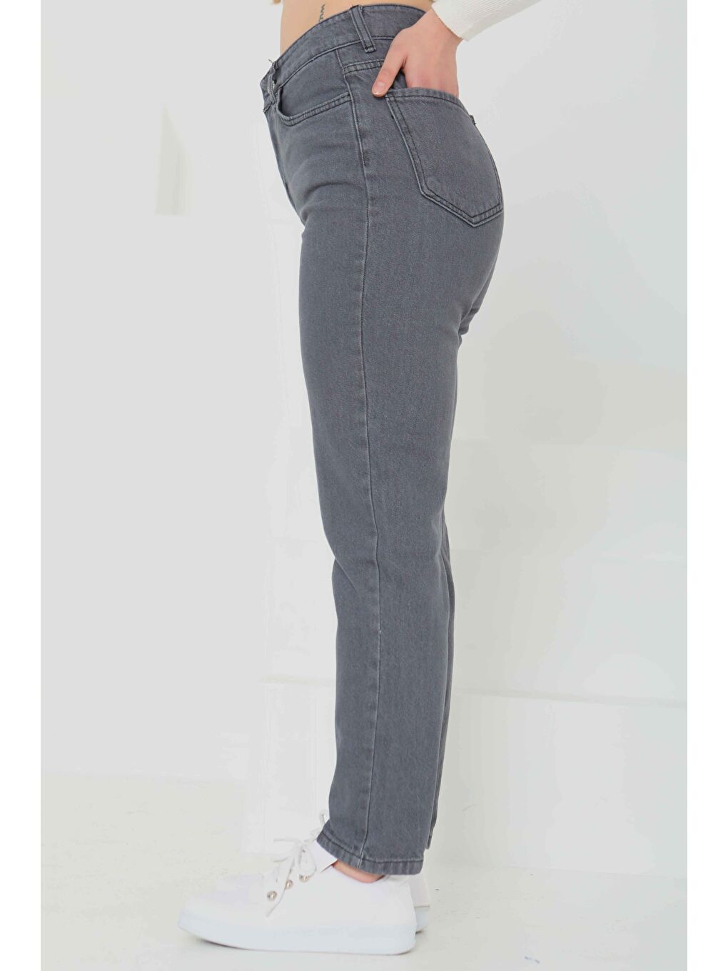 Mom Jean Pantolon Gri   13360-5