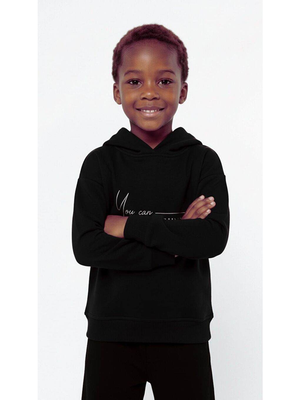 Siyah Kapüşonlu Kuplu Sweat-3