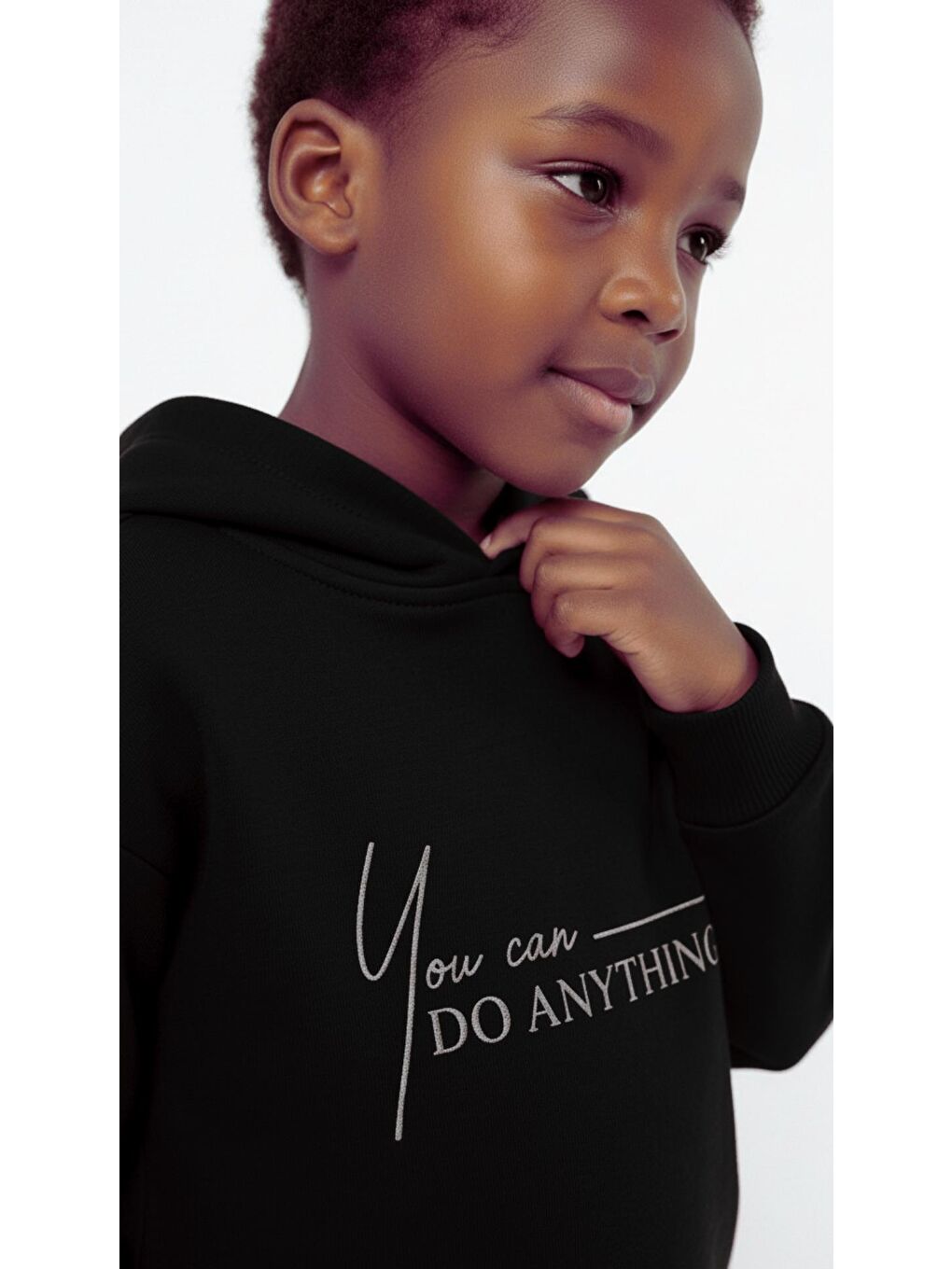 Siyah Kapüşonlu Kuplu Sweat-4