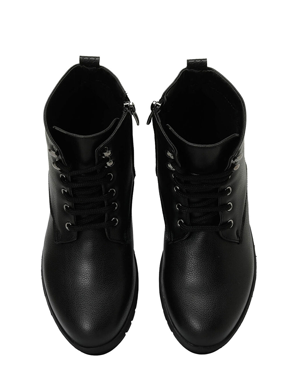 166596.Z4PR Siyah Kadın Düz Bot-3