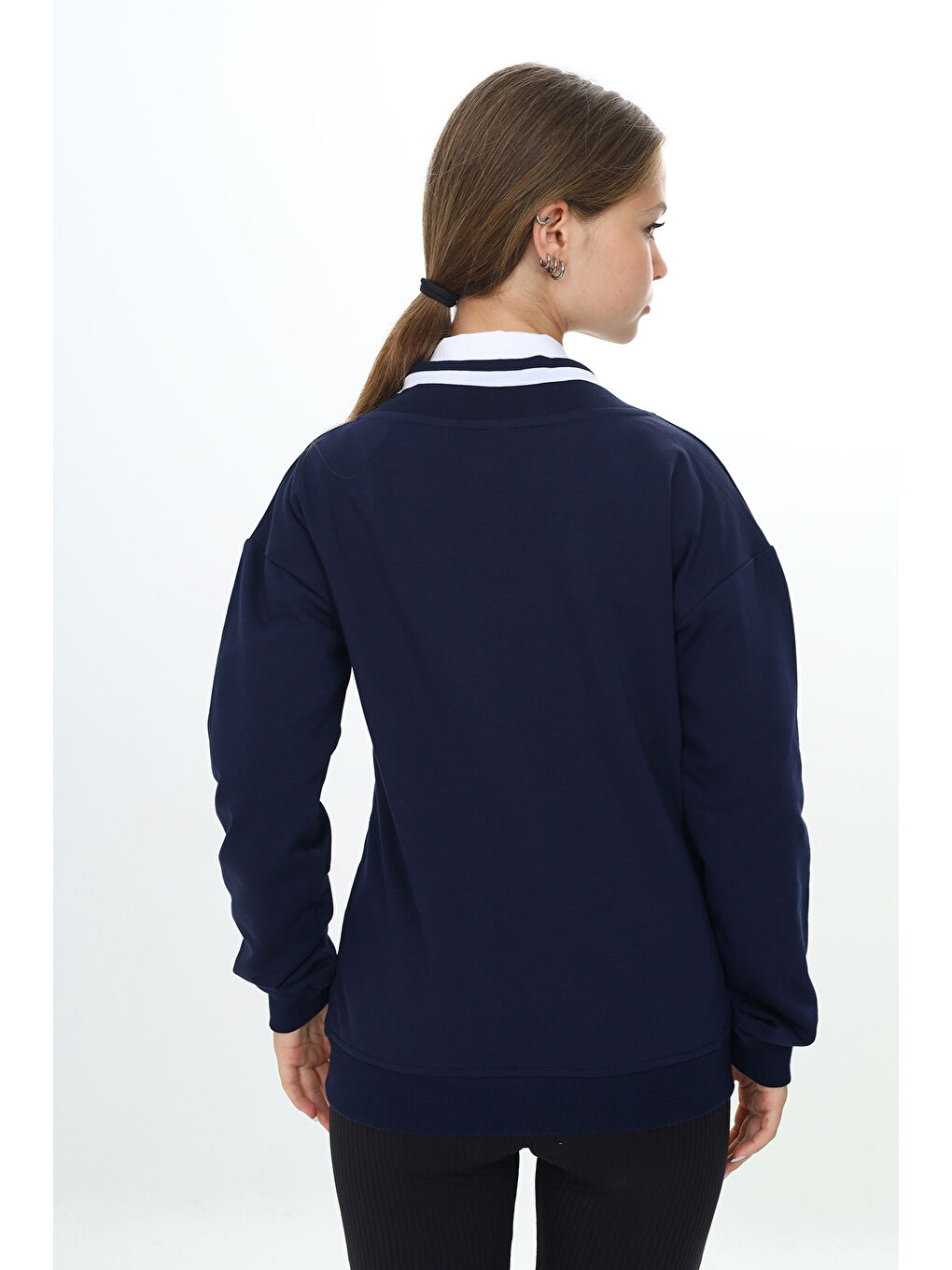 Lacivert Kız Çocuk Okul Hırka-4