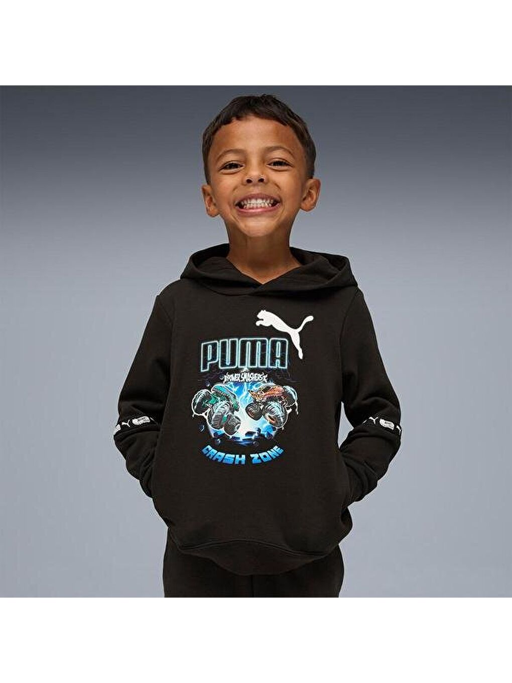 Hot Wheels Çocuk Siyah Kapüşonlu Sweatshirt
