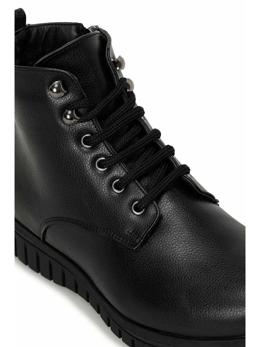 166596.Z4PR Siyah Kadın Düz Bot-6