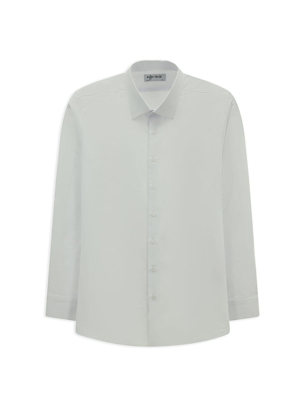 Beyaz Uzun Kol Slim Fit Klasik Yaka Pamuklu Kolay Ütülenebilir Gömlek