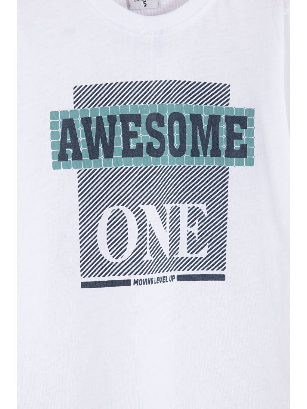 Beyaz Uzun Kol Düğmeli Gömlekli Tişörtlüi Erkek Çocuk 3lü Pantolonlu Takım 23756-4