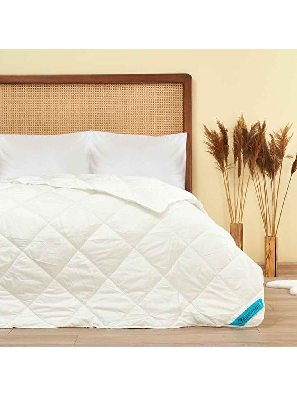 Beyaz Çift Kişilik Microfiber Yorgan - 195x215 cm-4