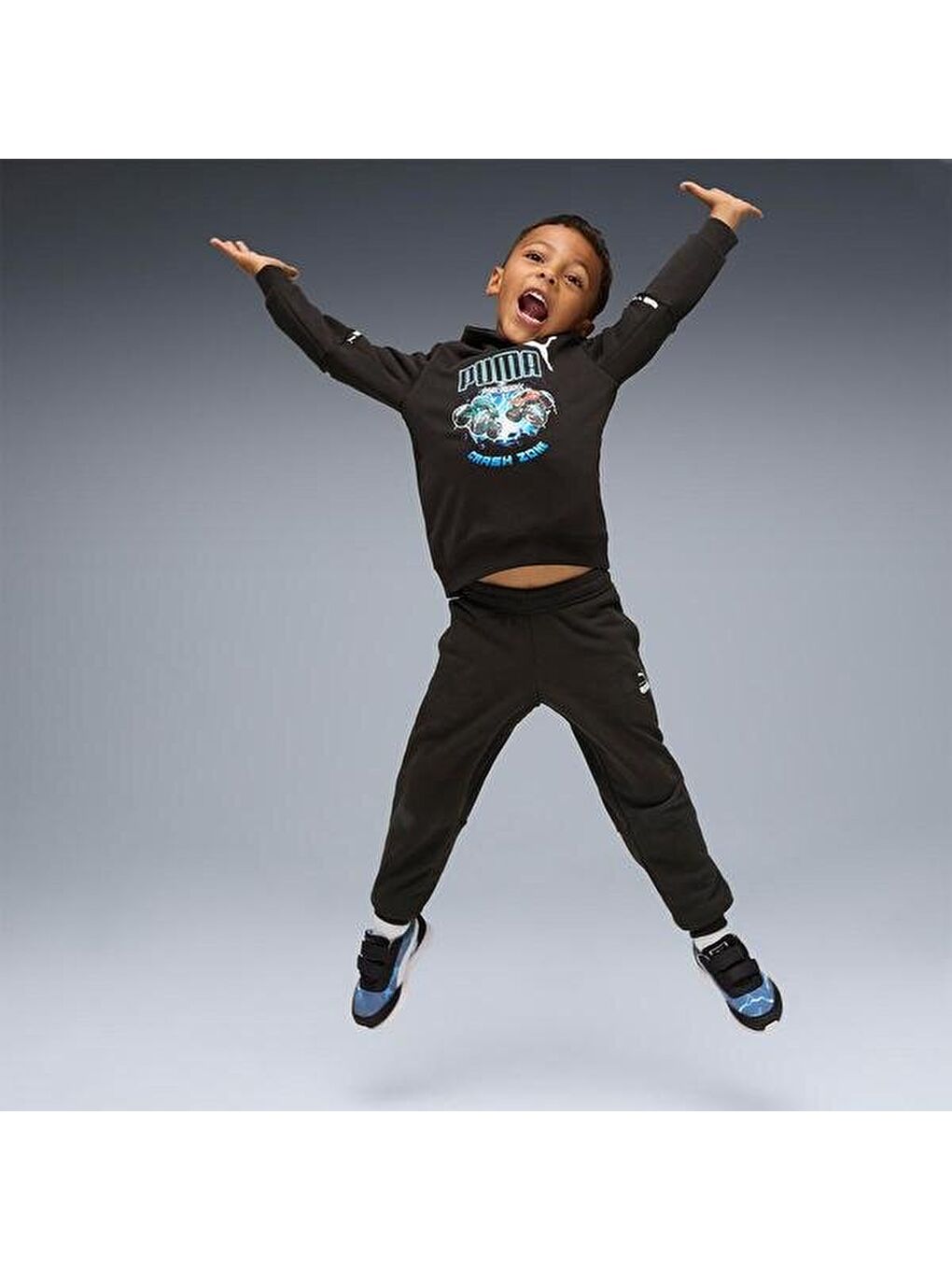 Hot Wheels Çocuk Siyah Kapüşonlu Sweatshirt-4