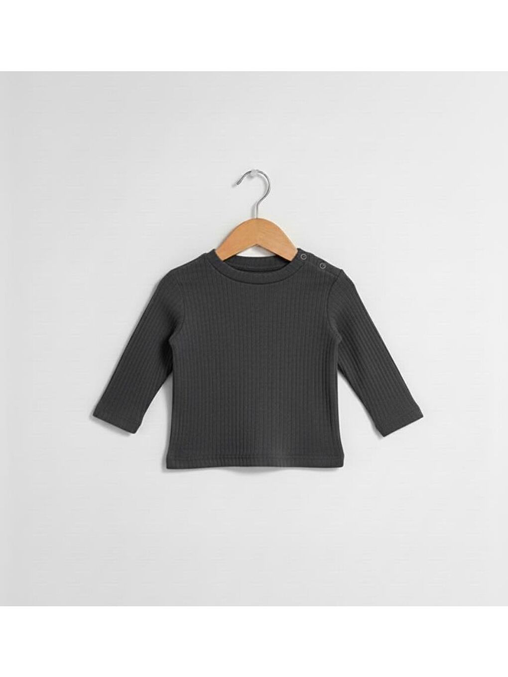 Gri Basic Theme Raporlu 30/1 Sweat