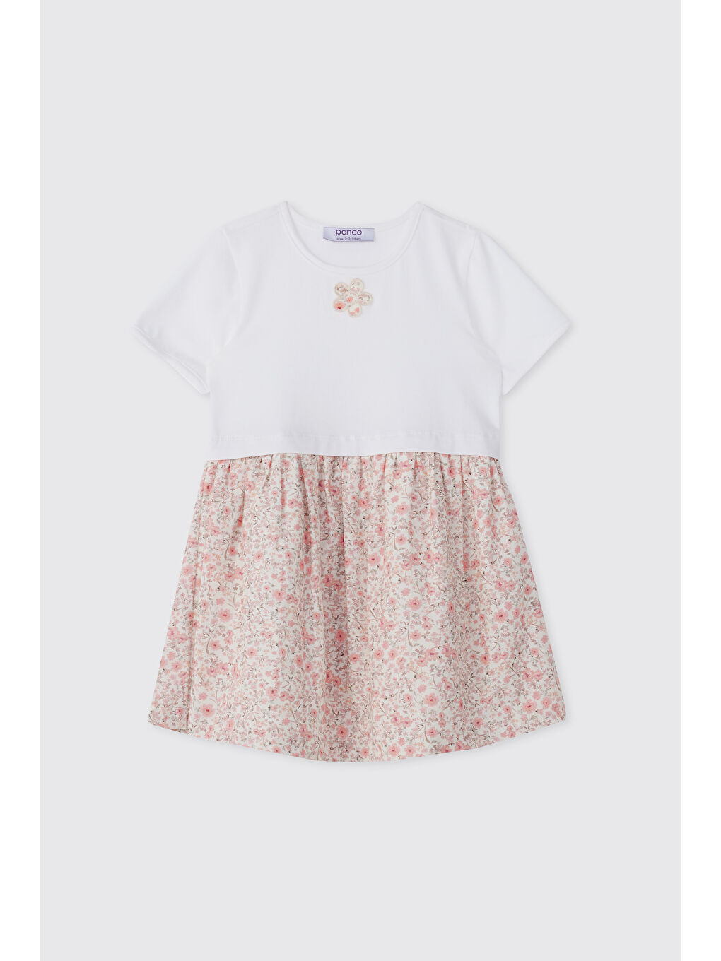 Kız Bebek Yaka Detaylı Pembe Elbise