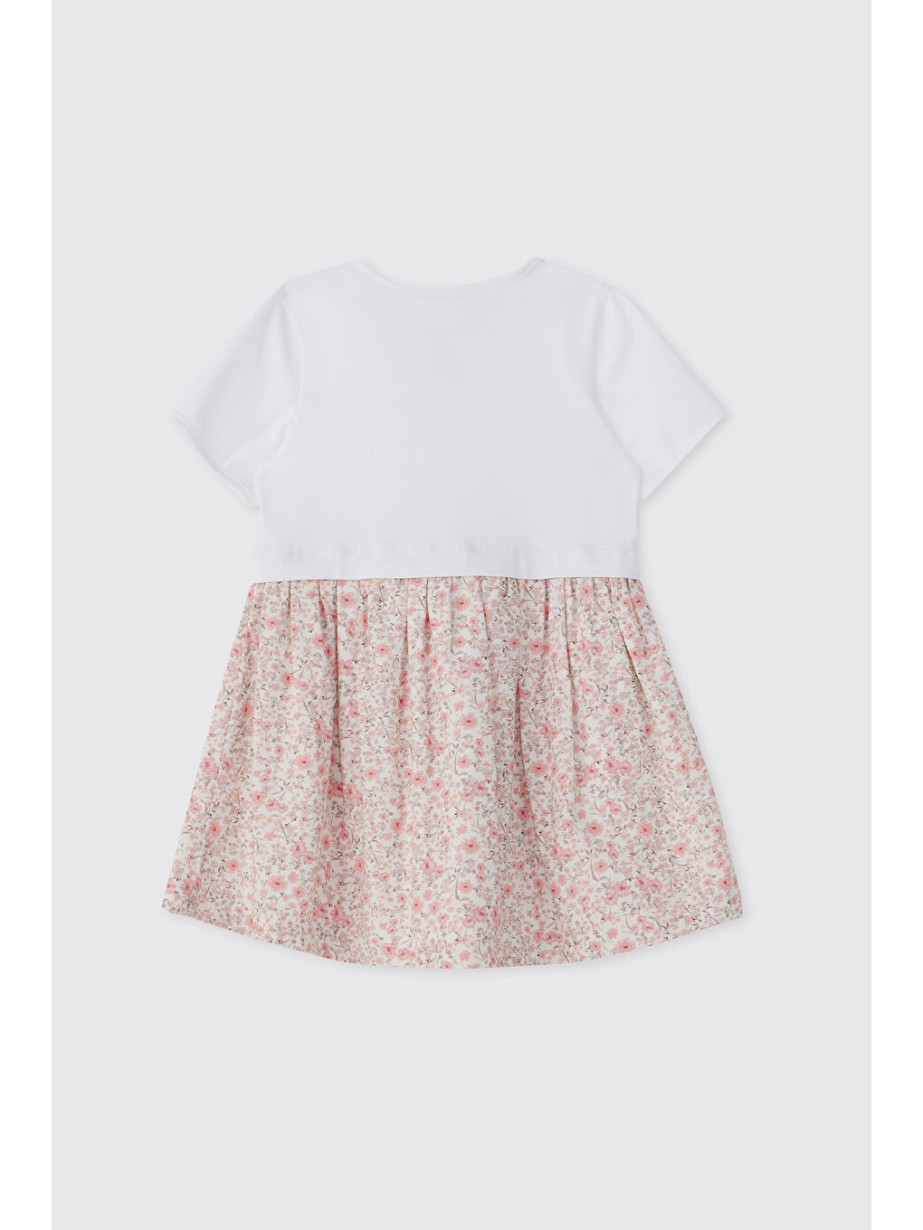 Kız Bebek Yaka Detaylı Pembe Elbise-1