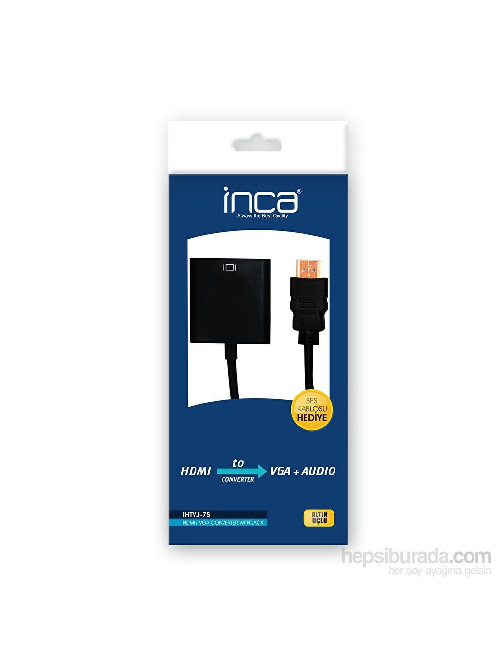 IHTVJ-7S HDMI to VGA Siyah Jaklı Ses Kablosu-5