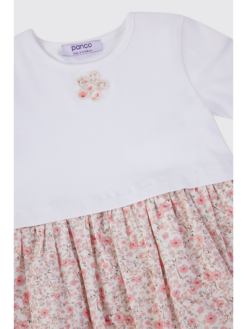 Kız Bebek Yaka Detaylı Pembe Elbise-2