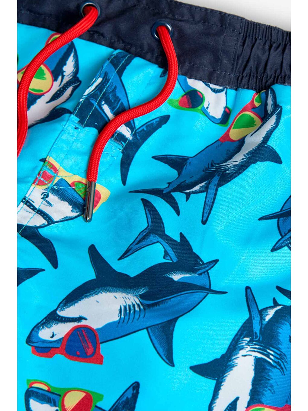 Lacivert Köpek Balığı Baskılı Erkek Çocuk Mayo-2