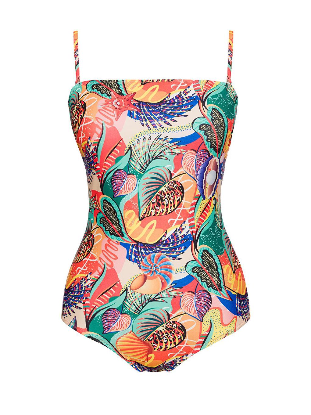 Karışık Pareolu Straplez Mayo-1