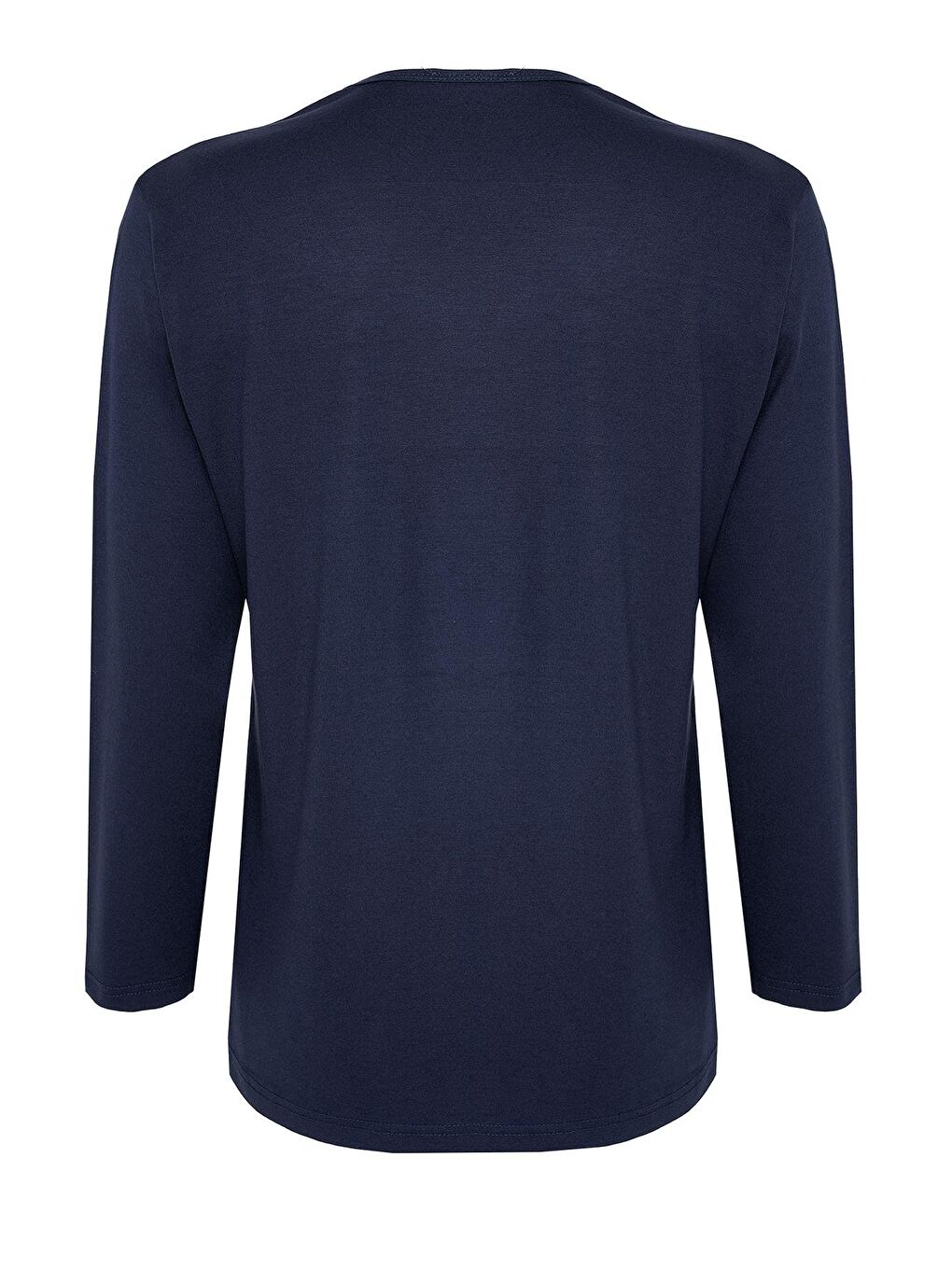 Nakış Detaylı Penye Bluz 24Yd9015 Lacivert-1