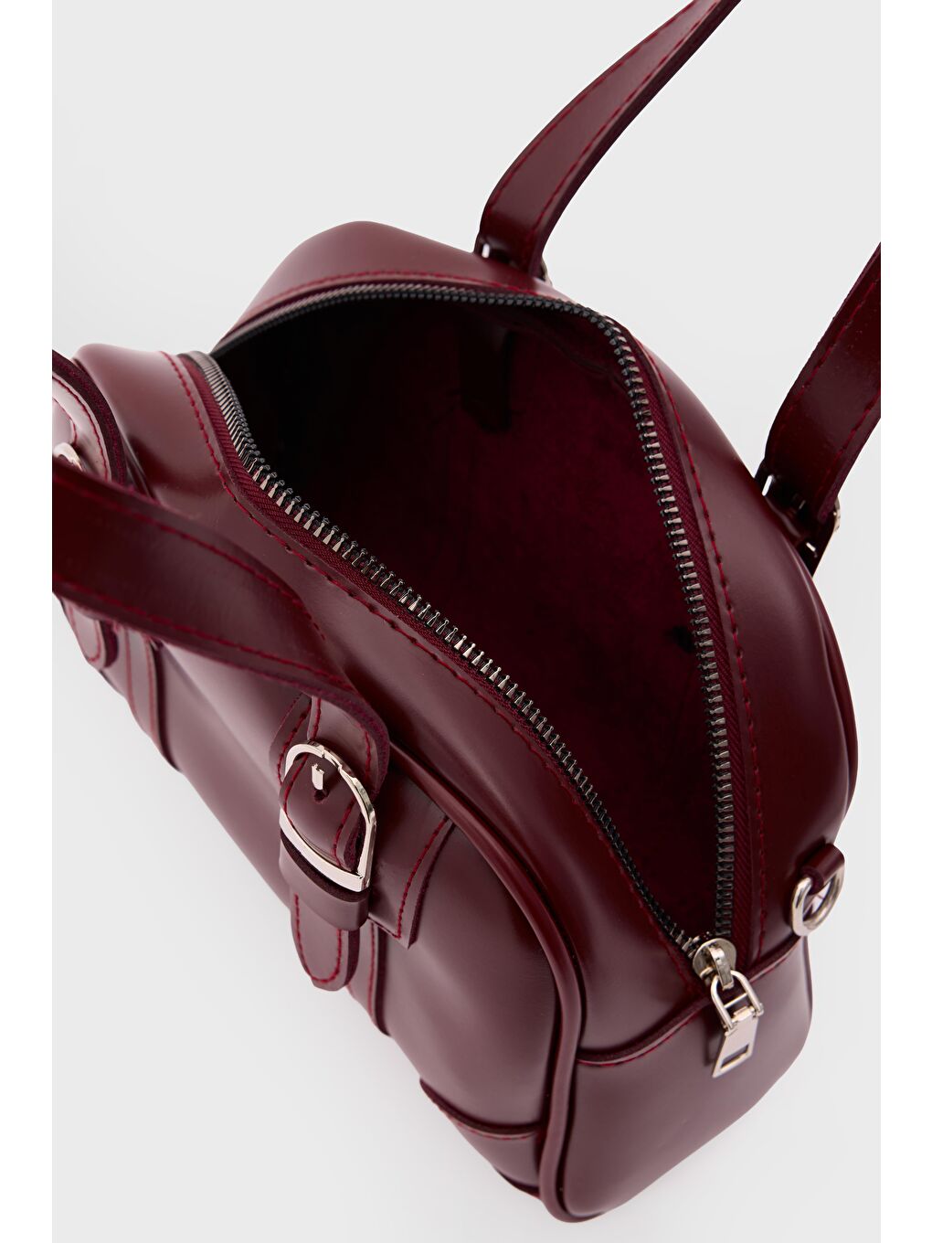 Peggy Oval Çapraz Çanta Bordo-2