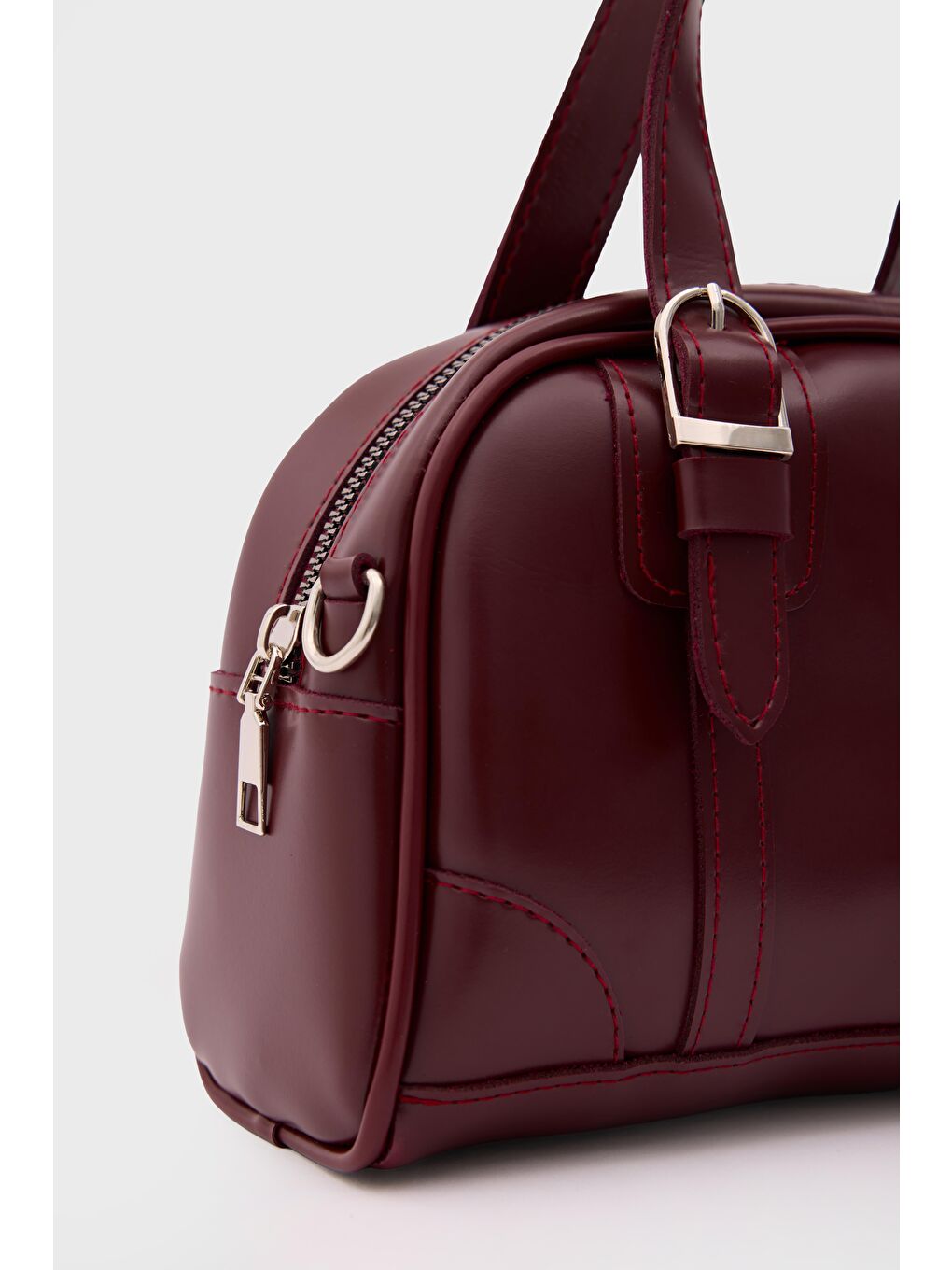 Peggy Oval Çapraz Çanta Bordo-3