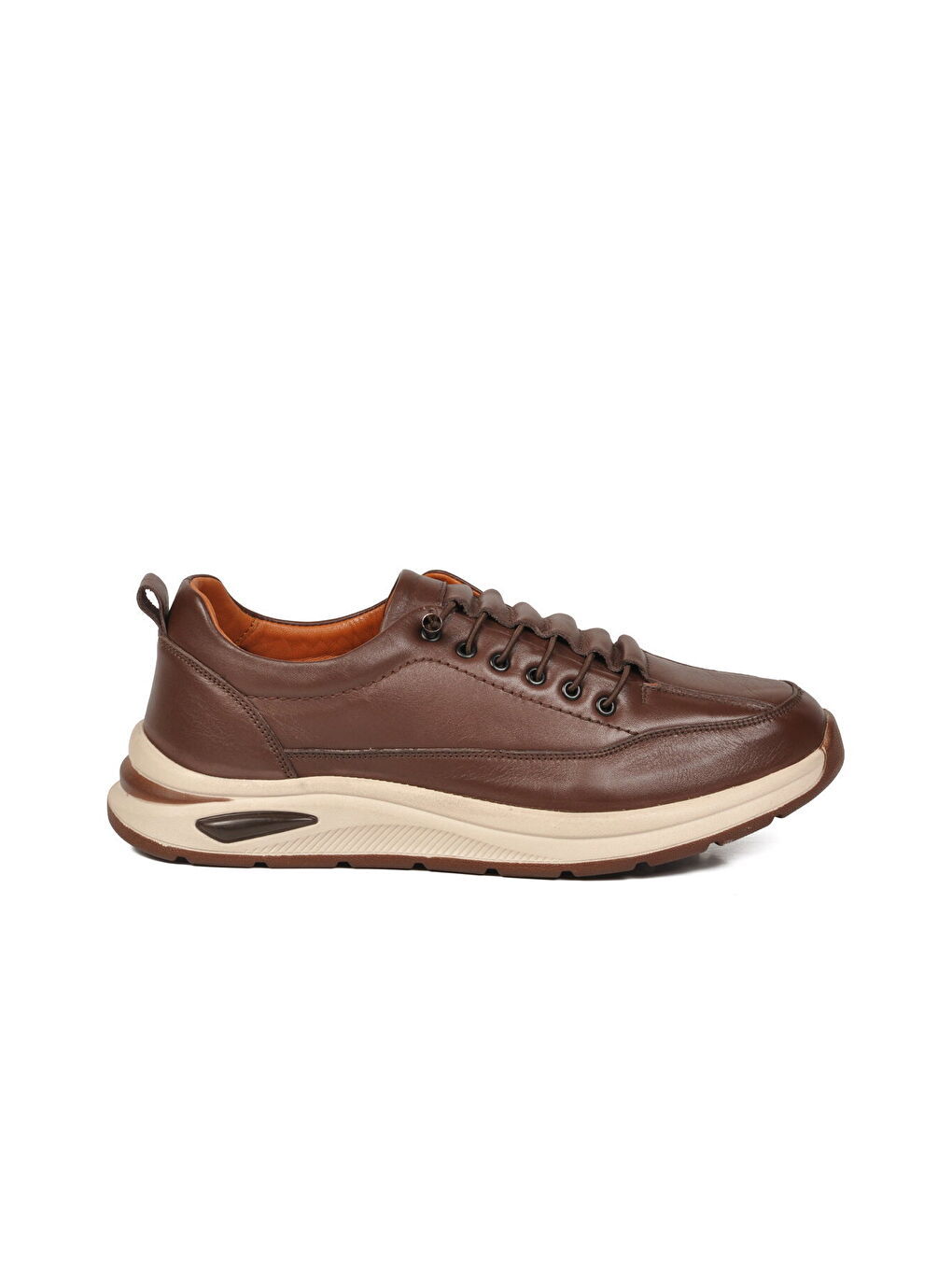 Kahverengi Premium Kahve Hakiki Deri Erkek Casual Ayakkabı 3003 M-1