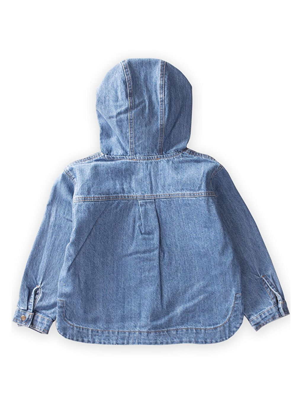 Mavi Kız Çocuk Kapüşonlu Jean Ceket-1