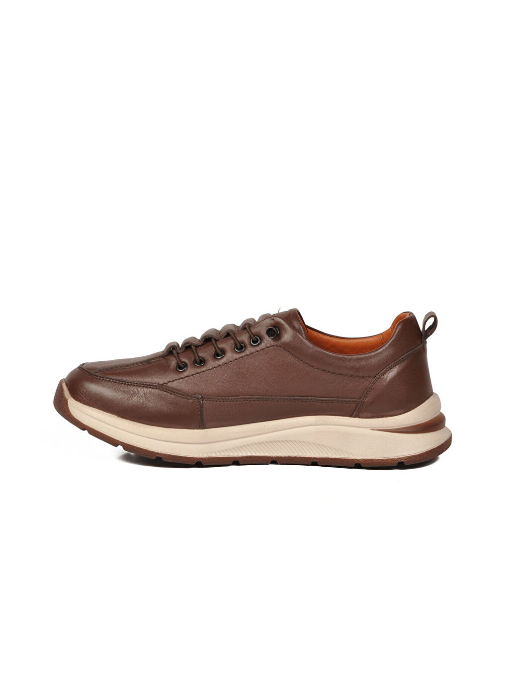 Kahverengi Premium Kahve Hakiki Deri Erkek Casual Ayakkabı 3003 M-3