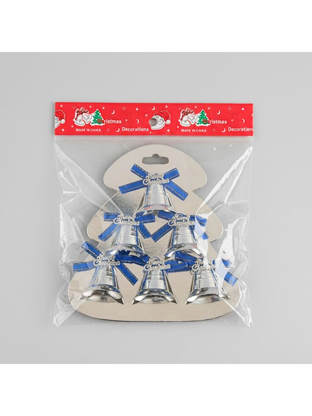 Gri Yılbaşı Ağacı Süsü Çan Gümüş 6 lı (2505111)