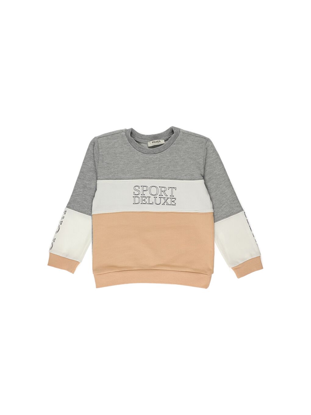 Panço Pembe Kız Çocuk  Blok Parçalı  Sweatshirt