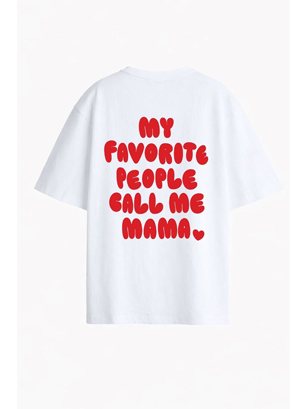 Kadın Premium Kumaş Ekru Sırtı Baskılı Oversize T-Shirt-1