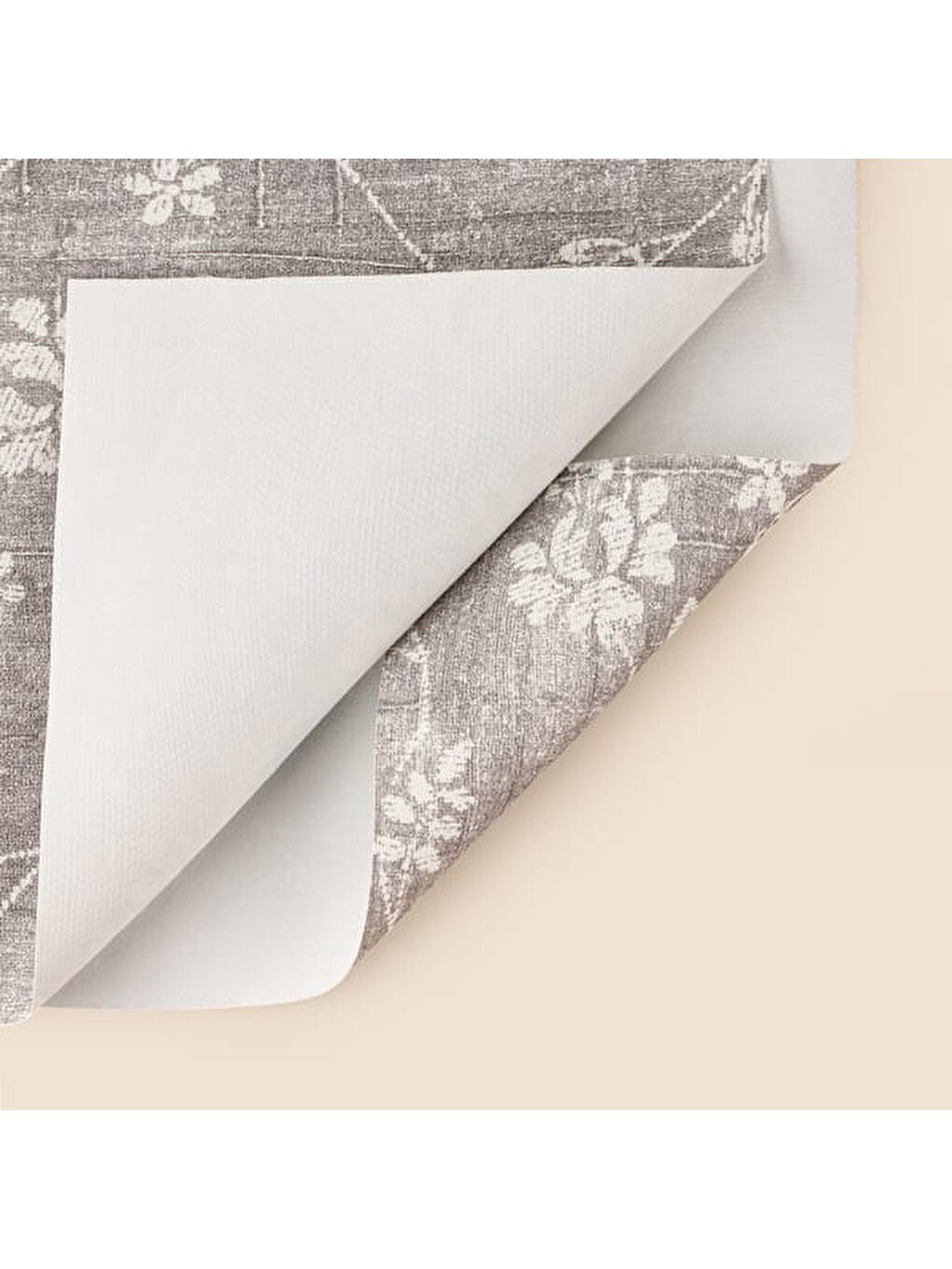 Soft Blom Pvc Masa Örtüsü - Gri - 140x200 cm-1