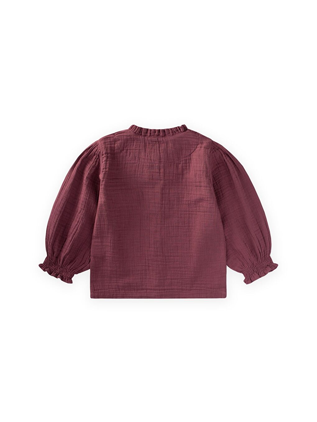 Organik Müslin Gömlek 2-10 Yaş Mürdüm-1